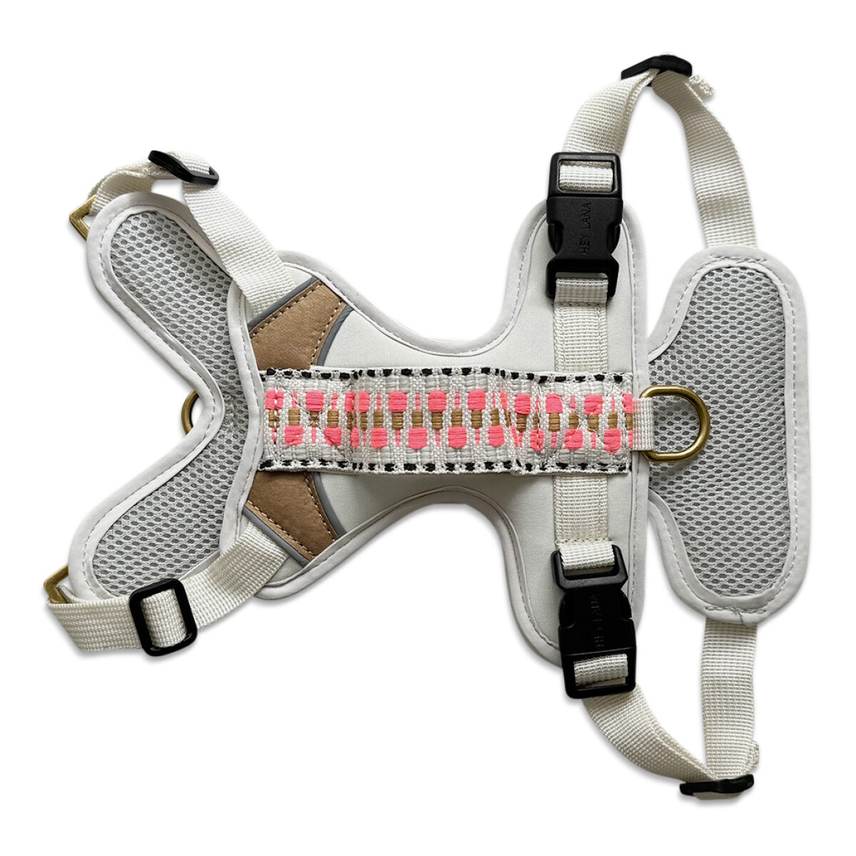Premium Hundegeschirr Gepolstert - Pink/Beige – Bild 7