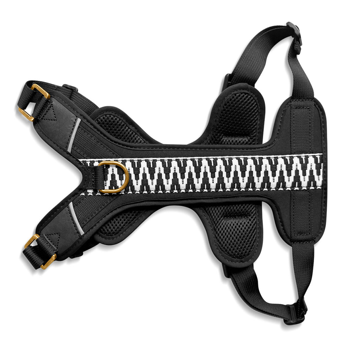 Premium Hundegeschirr Gepolstert - Schwarz/Weiß – Bild 6