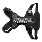 Premium Padded Dog Harness - Black/White - Image 2