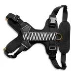 Premium Hundegeschirr Gepolstert - Schwarz/Weiß – Bild 2