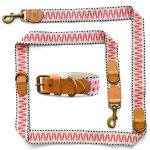 Kollektion Très chic als Set Hundehalsband und Leine in Pink/Beige