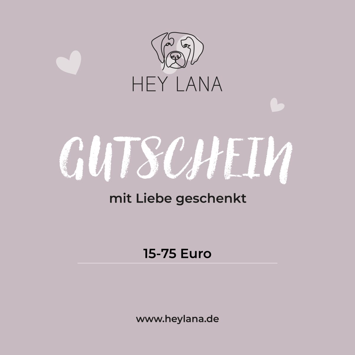 Hey Lana Gutschein mit Liebe geschenkt