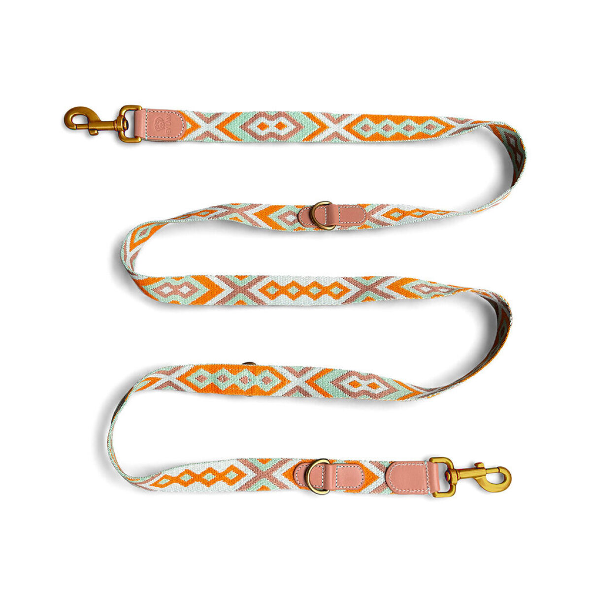 Premium lead - 3-way adjustable - 2m - Mint/Orange - Image 2