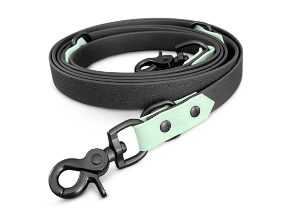 Hunde Führleine Outdoor SPORT ist 3-fach verstellbar in Schwarz/Mint