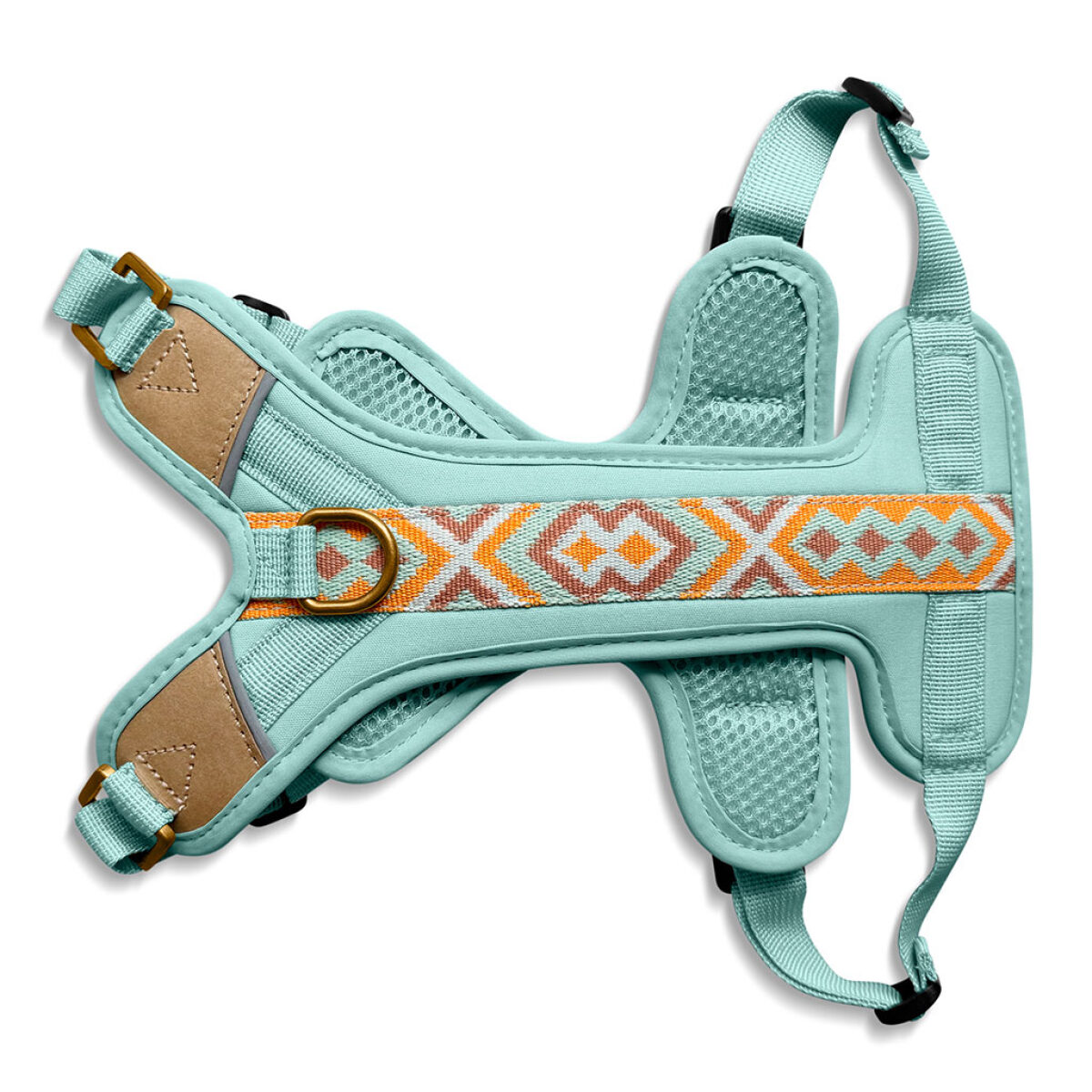 Premium Hundegeschirr Gepolstert - Mint/Orange – Bild 7