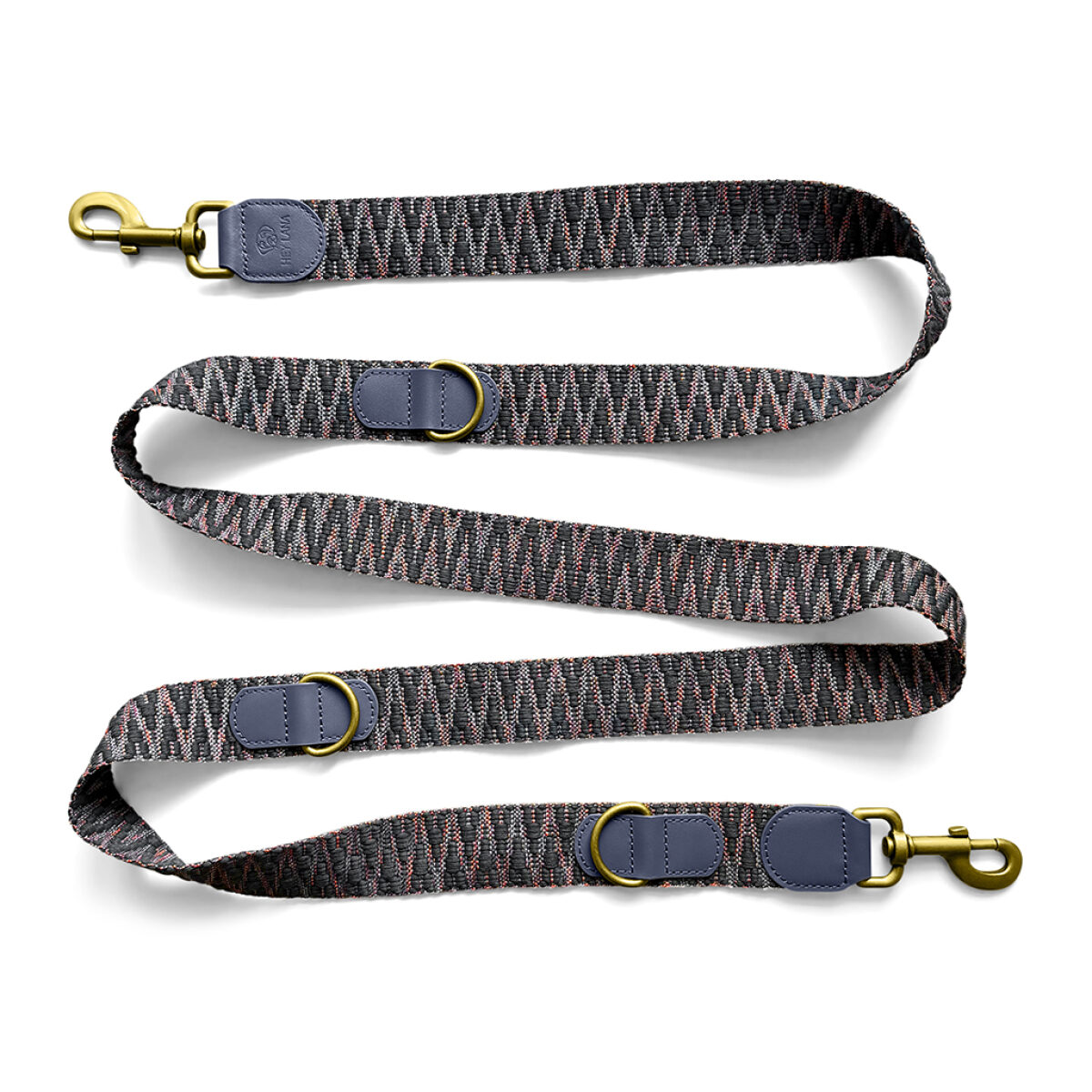 Premium lead - 3-way adjustable - 2m - Blue/Grey - Image 2