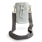 Hunde Premium Leckerlibeutel all in One in Grau mit Wechselgurt in Blau/Grau