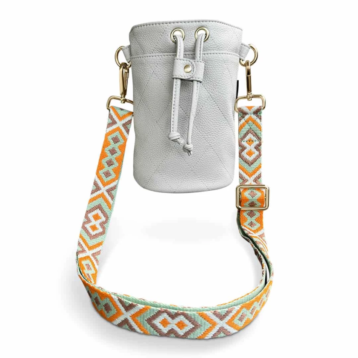 Hunde Premium Leckerlibeutel all in One in Grau mit Gurtband in Mint/Orange
