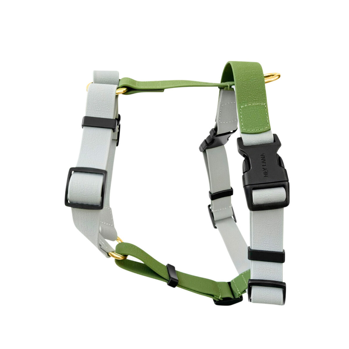 Führgeschirr - Outdoor FLEX - 5-fach verstellbar mit Haltegriff - Grau/Grün – Bild 2