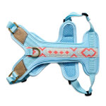 Premium Padded Dog Harness - Coral/Blue - Image 8