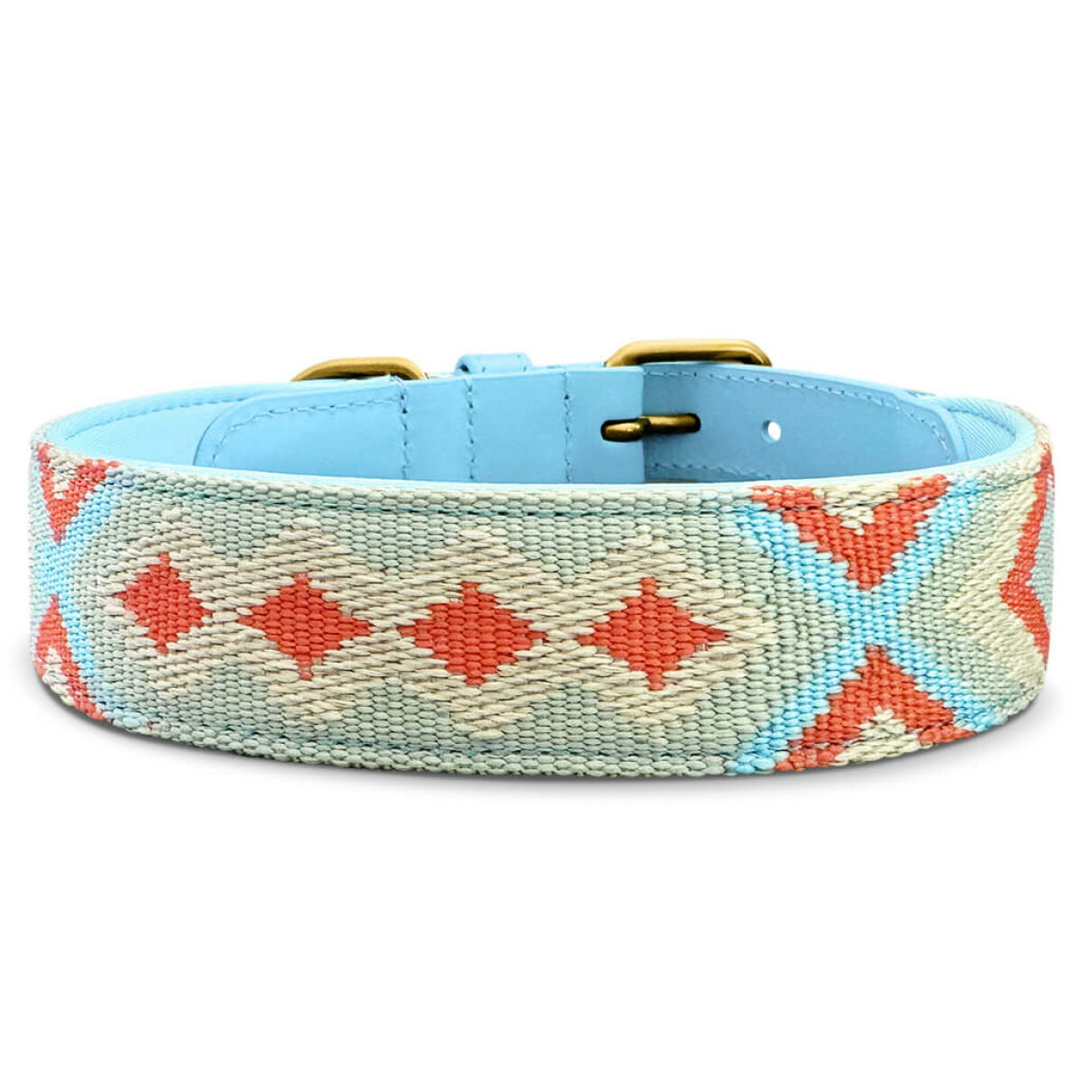 Tres Chic Halsband Coral/Blau Muster