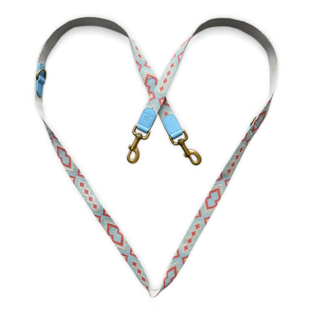 Tres Chic Hundeleine Coral/Blau