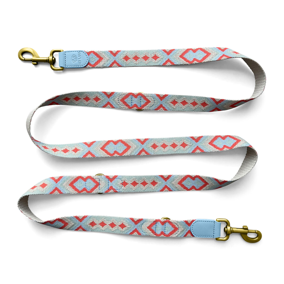 Premium lead - 3-way adjustable - 2m - Coral/Blue - Image 2