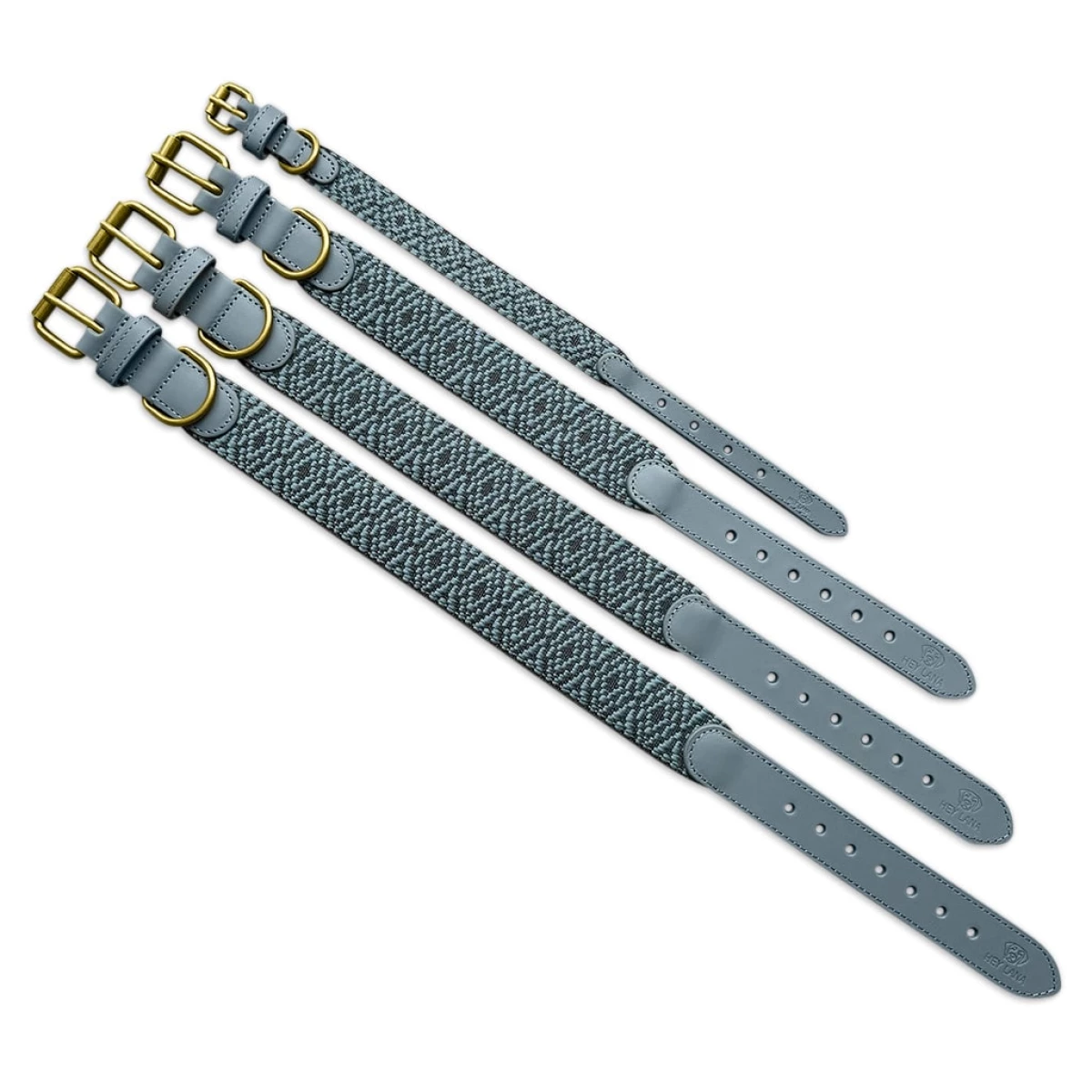 Premium Hundehalsband Gepolstert - Anthrazit/Eisblau – Bild 5