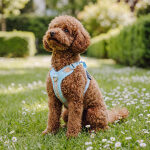 Premium Hundegeschirr Gepolstert - Coral/Blau – Bild 8
