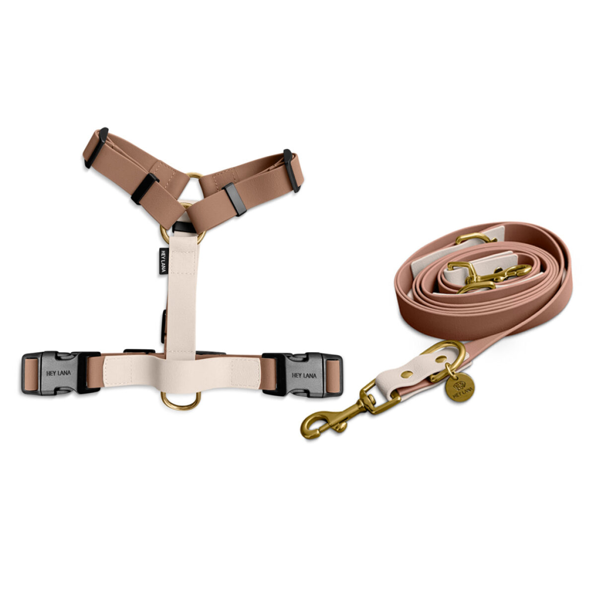 Outdoor Kollektion - Set Geschirr und Leine - Mocca/Mousse – Bild 2