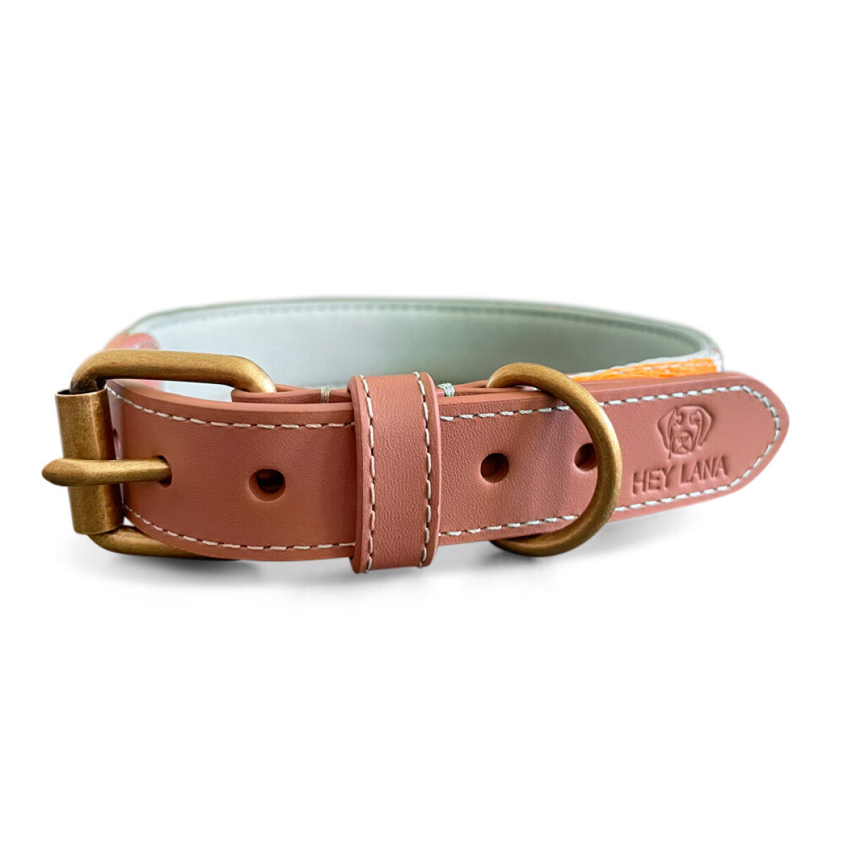 Très chic collection - Dog collar and lead set - Mint/Orange - Image 6