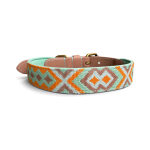 Premium Hundehalsband Gepolstert - Mint/Orange – Bild 5