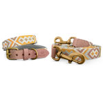 Très chic collection - Dog collar and lead set - Mint/Orange