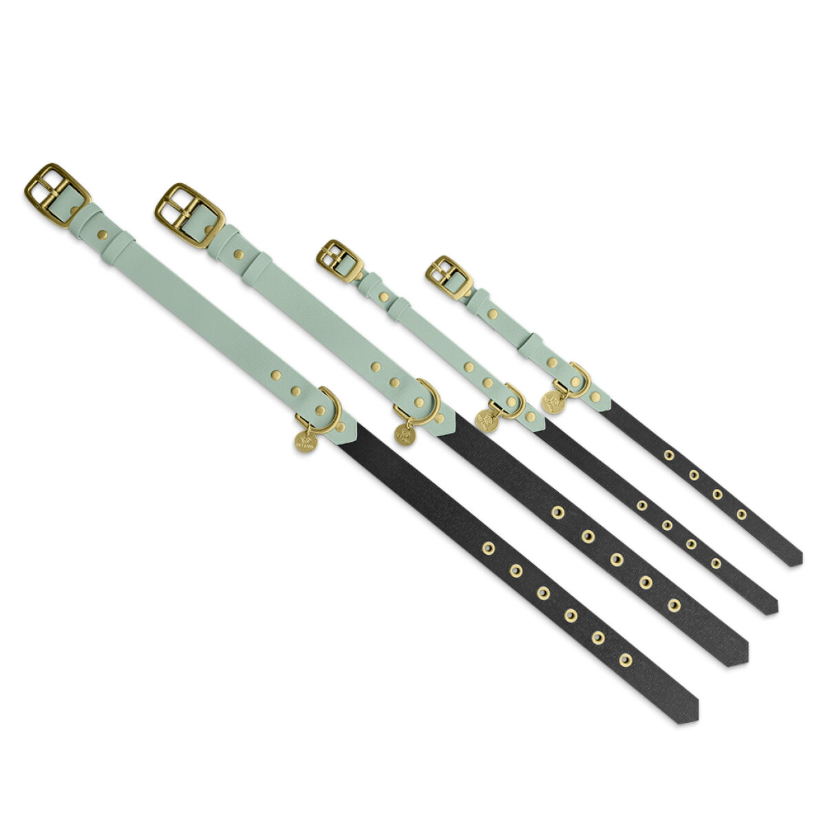 Outdoor-Halsband-alle-4-groessen Hundehalsband Outdoor FLEX - Wasserfest - Schwarz/Mint – Bild 6