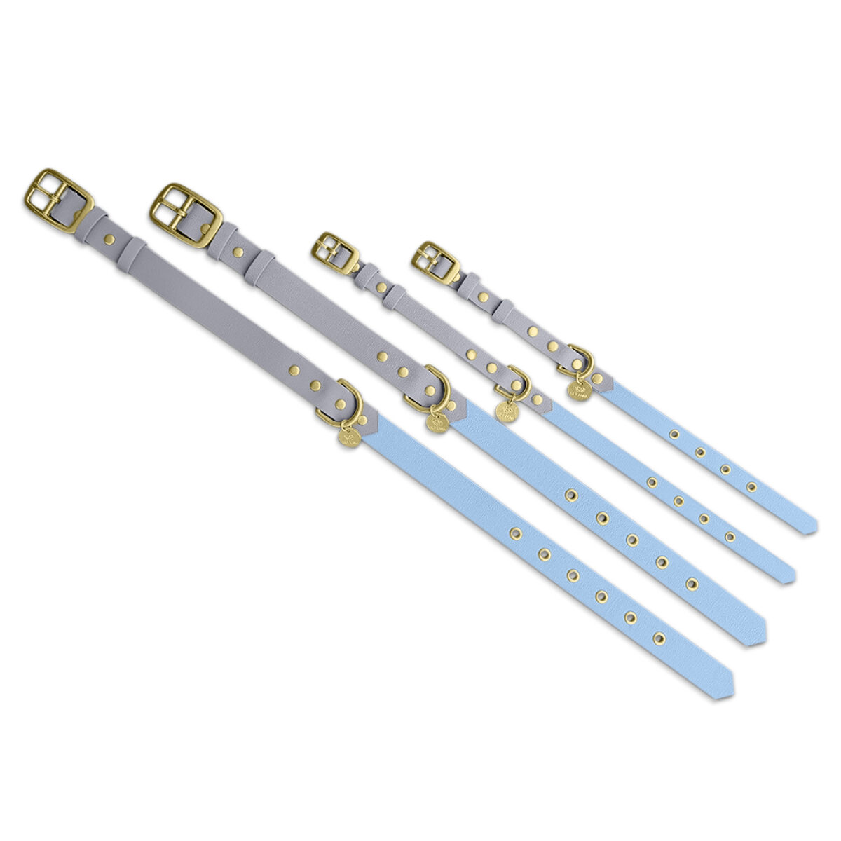 Outdoor-Halsband-alle-4-groessen-taupe-blau Dog collar Outdoor FLEX - Waterproof - Taupe/Blue - Image 5
