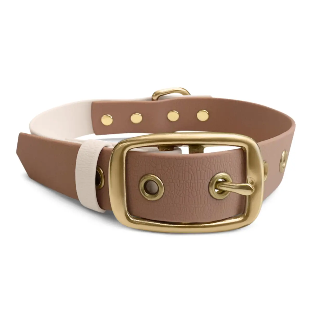 Outdoor-Halsband-mocca-mousse-vorne Hundehalsband Outdoor FLEX - Wasserfest - Mocca/Mousse – Bild 2
