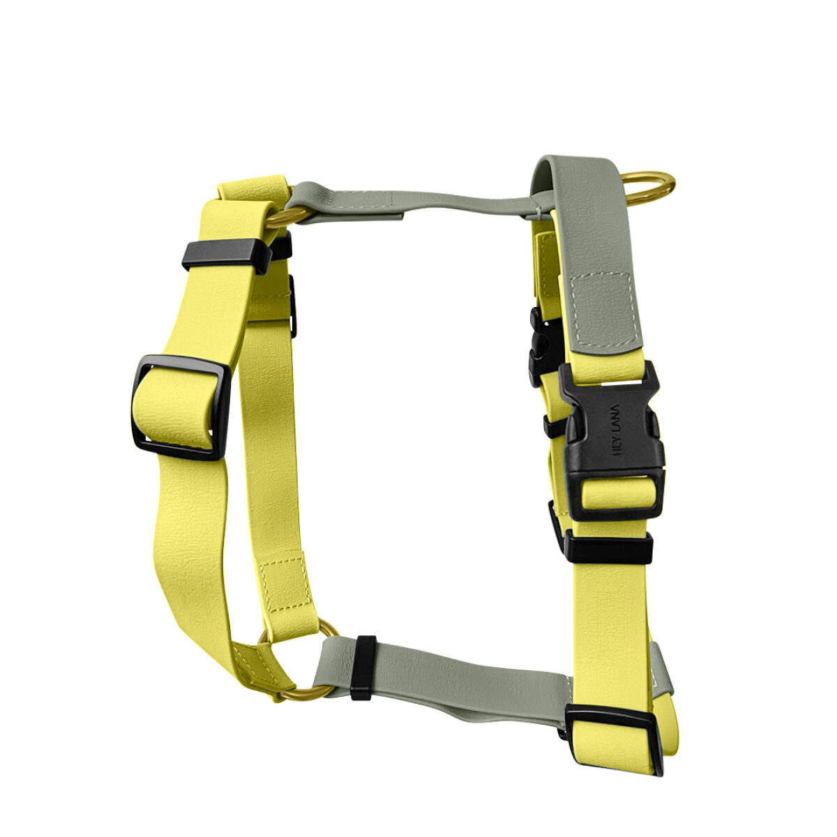 Lead harness - Outdoor FLEX - 5-way adjustable with handle - Lemon/Seagrass - Image 2