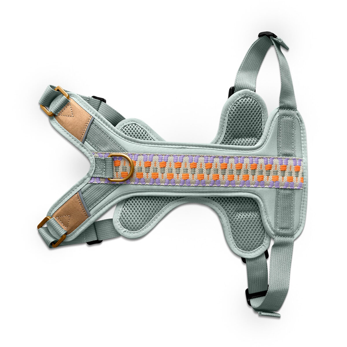 Premium Padded Dog Harness - Sunset/Eucalyptus - Image 5