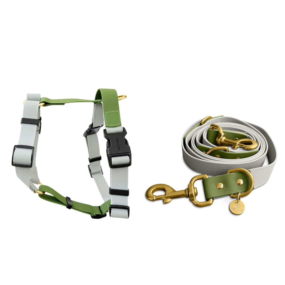 Outdoor Collection - Harness and leash set - Gray/Green - Image 2