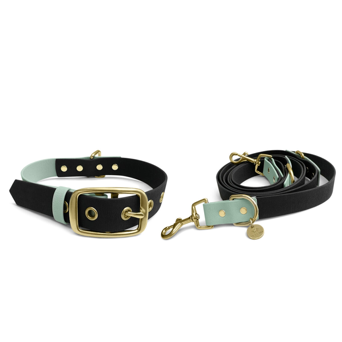 Outdoor Collection - Dog collar and lead set - Black/Mint - Image 2