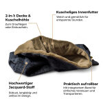 The Snuggle Cave – Premium Hundedecke mit Höhle – Schwarz/Oliv – Bild 2