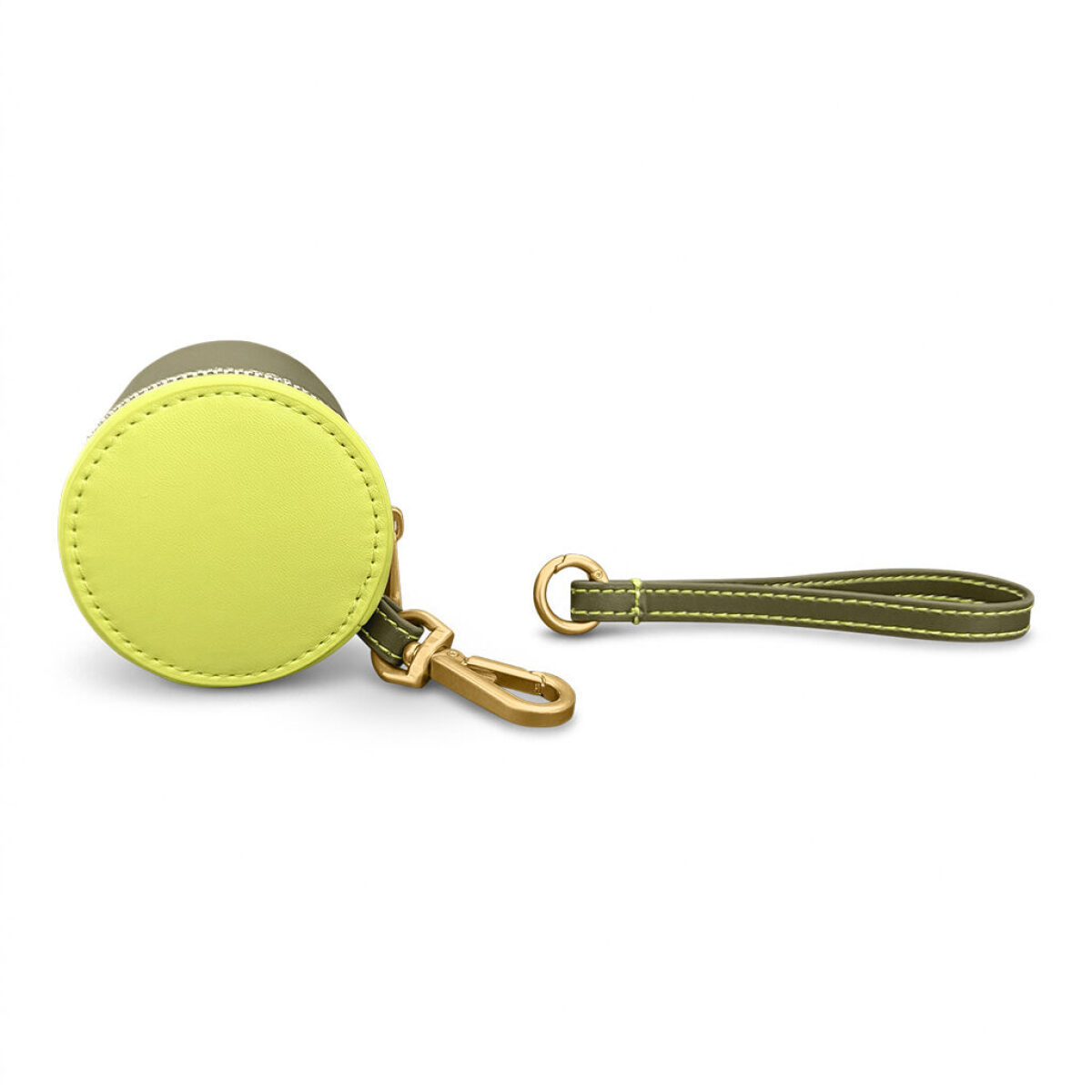 Walk Pouch 2 in 1 – Leckerlibeutel & Kotbeutelspender Oliv/Neongelb – Bild 5