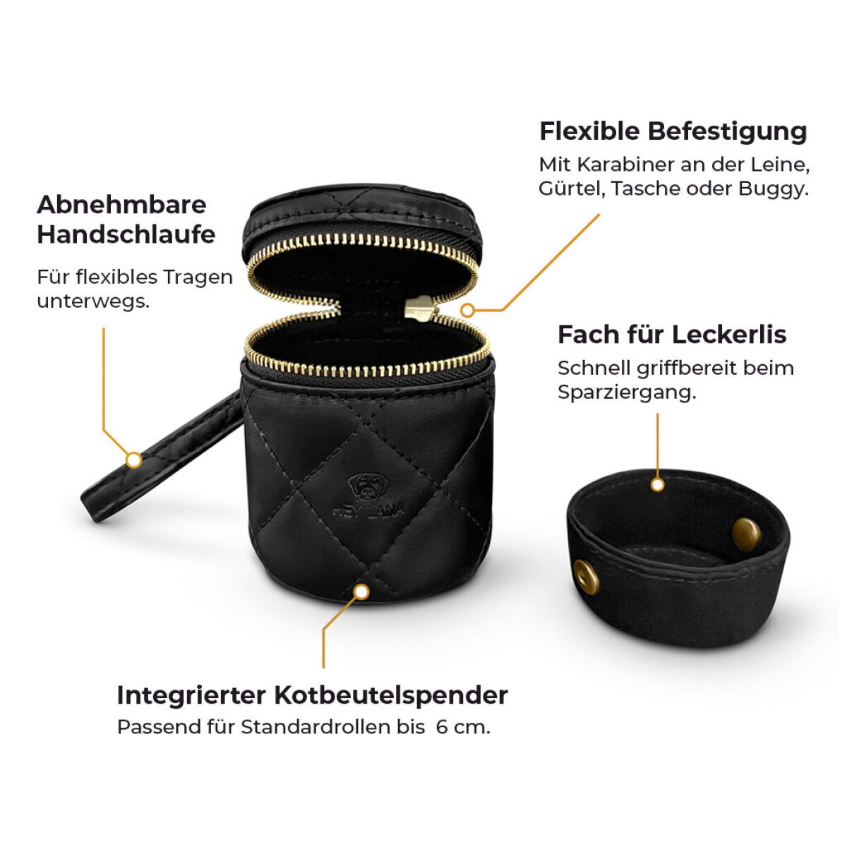 Walk Pouch 2-in-1 – Treat Pouch & Poop Bag Dispenser, Black - Image 3